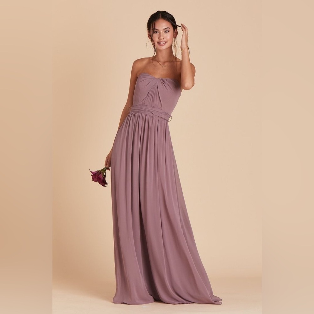 Birdy Grey Grace Convertible Chiffon Maxi Dress – Mauve Homecoming Formal